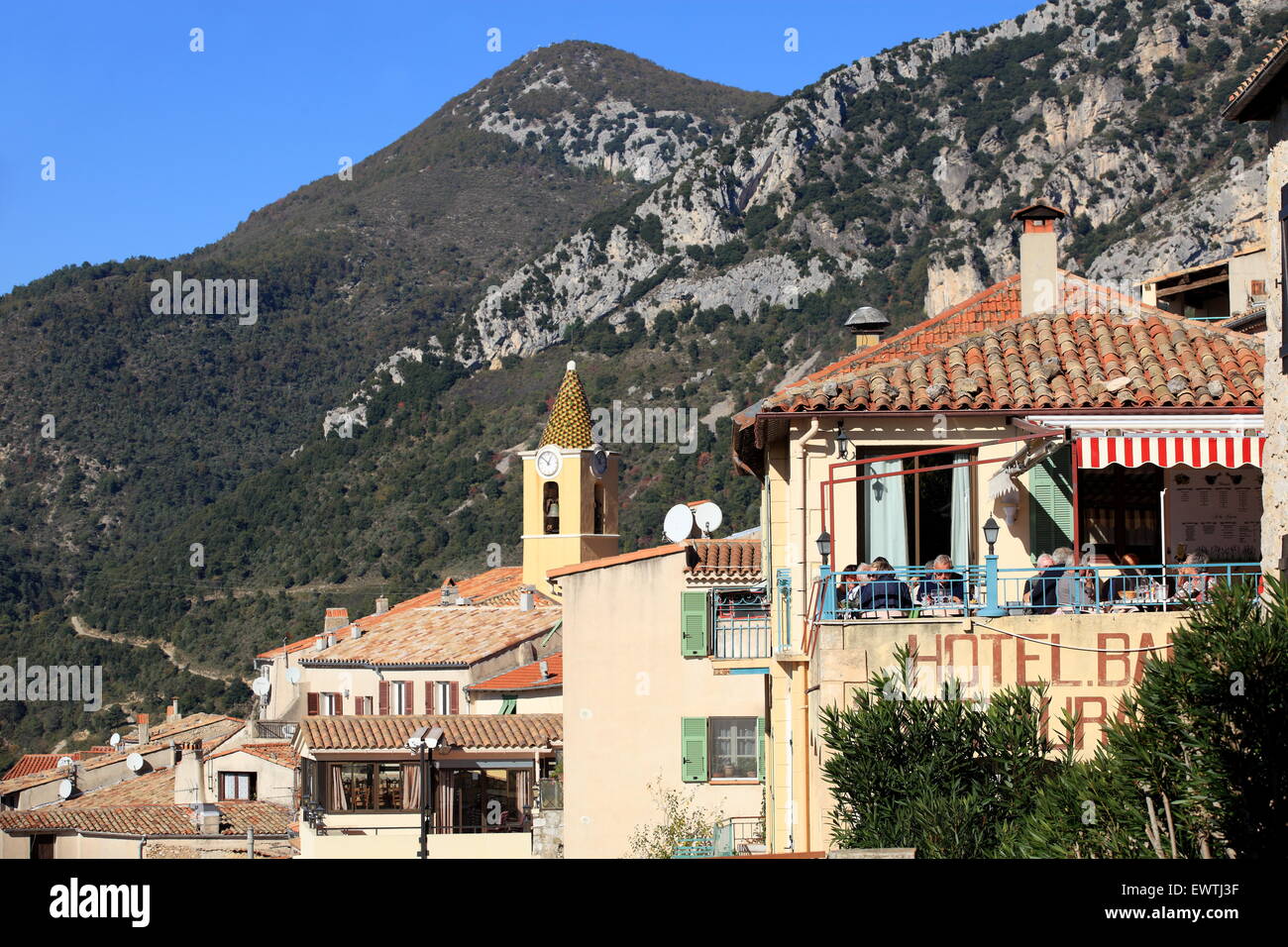 Il borgo arroccato di Sainte Agnes, Costa Azzurra Foto Stock