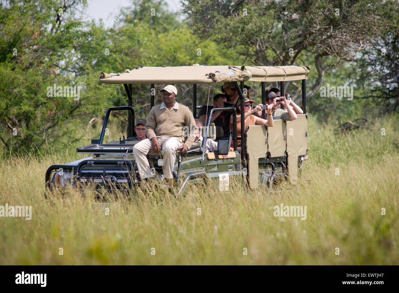 Sud Africa- Turisti su Safari in Dinokeng Game Reserve Foto Stock