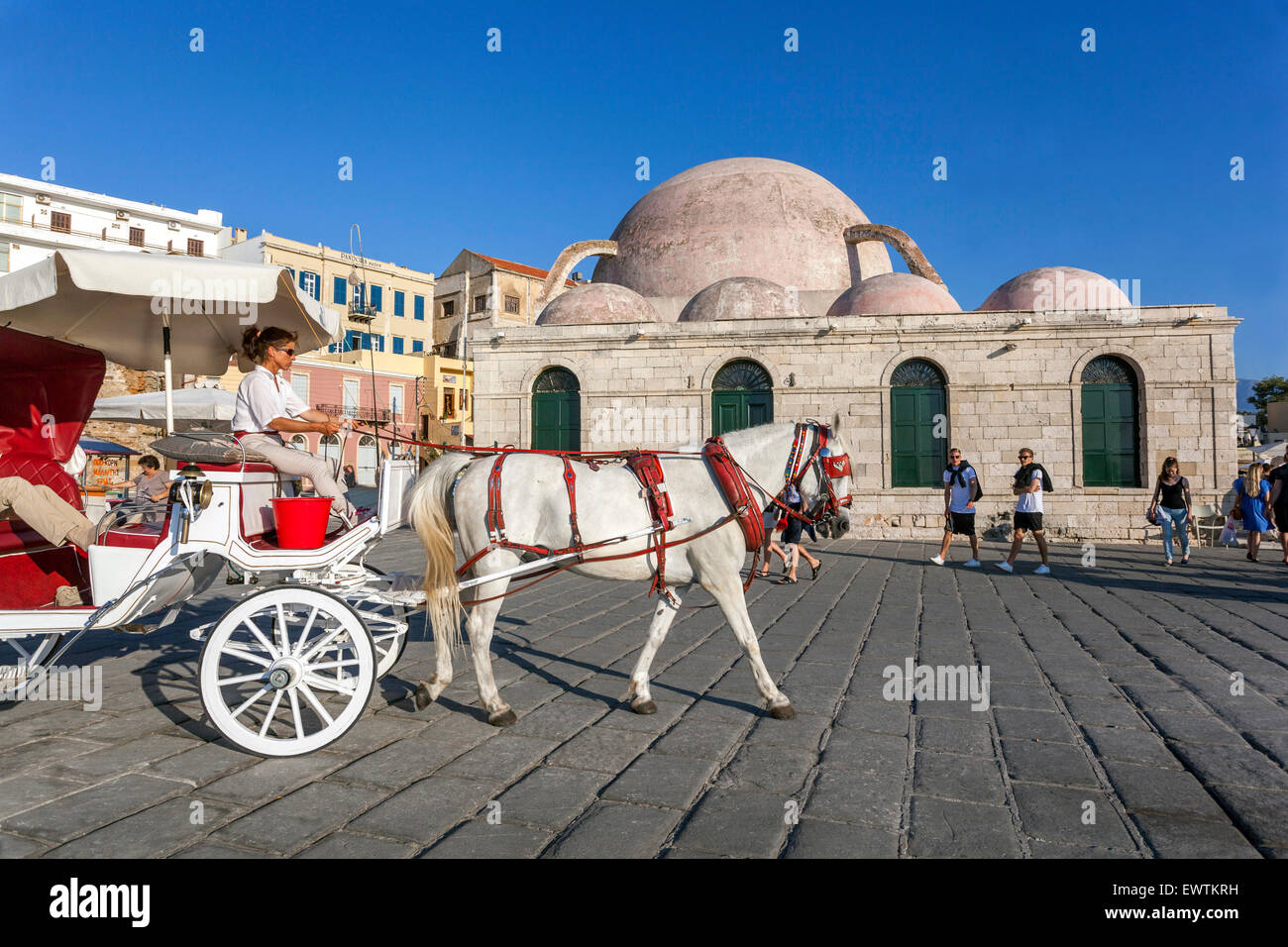 La moschea di Janissaries, Chania, Creta, Grecia, Europa Foto Stock