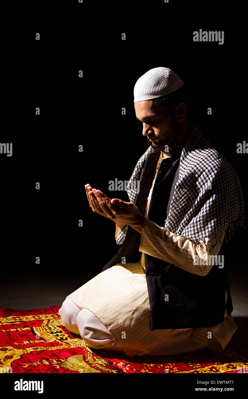 1 musulmani indiani Namaz uomo Foto Stock