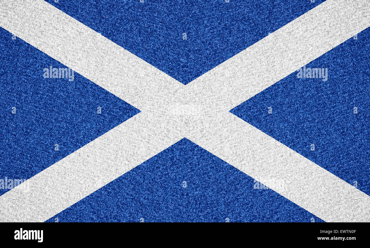 Bandiera della Scozia o simbolo scozzese su sfondo astratto Foto Stock