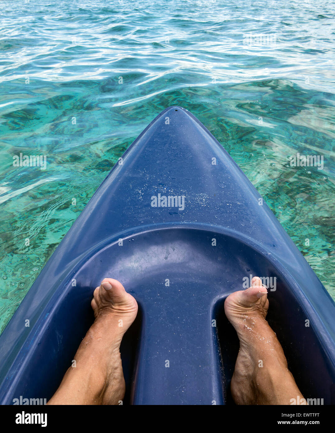 Kayak Baia Blu ile Maurice Oceano indiano Foto Stock