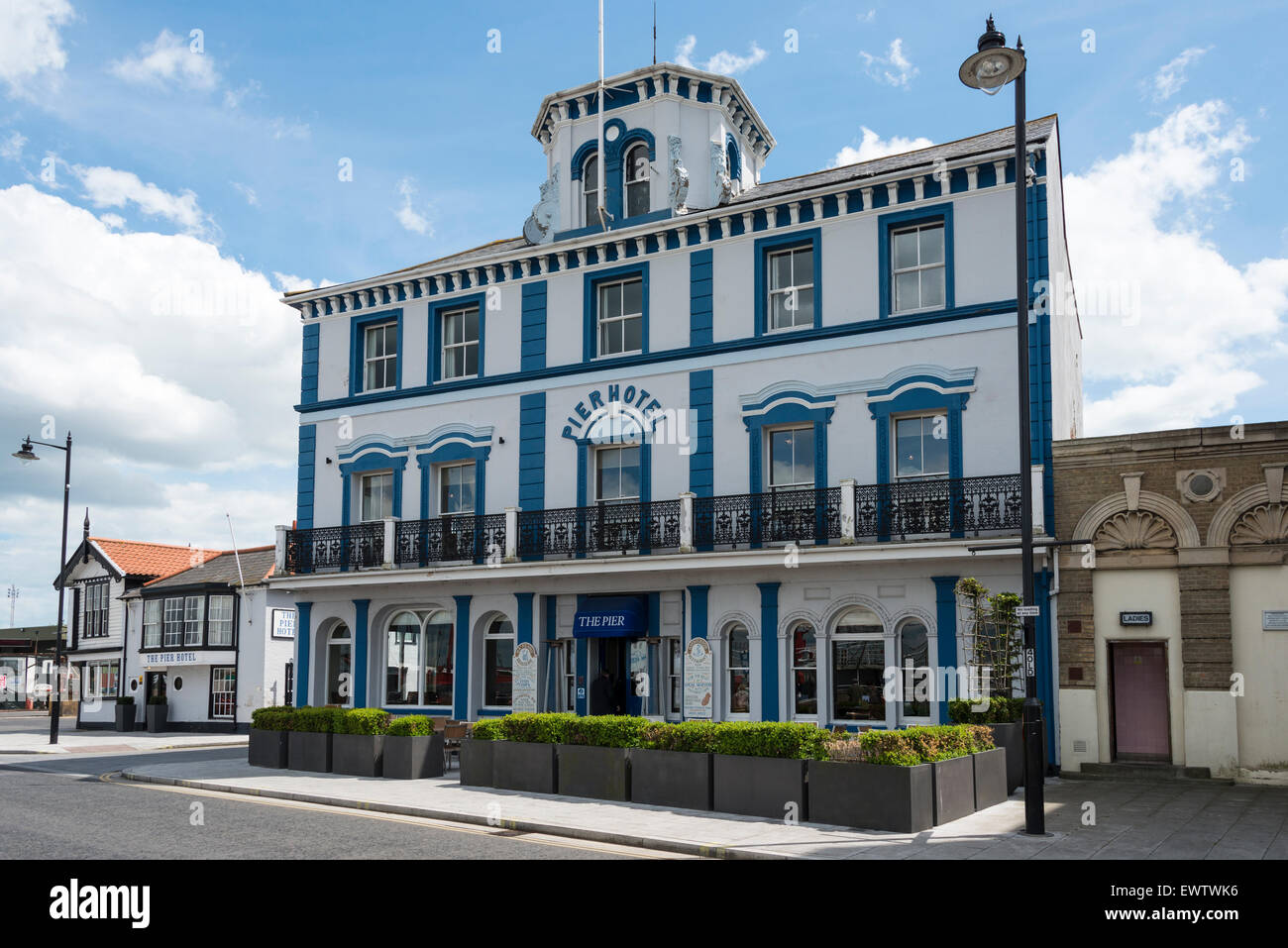 Il Pier Hotel, Quay, Harwich, Essex, Inghilterra, Regno Unito Foto Stock