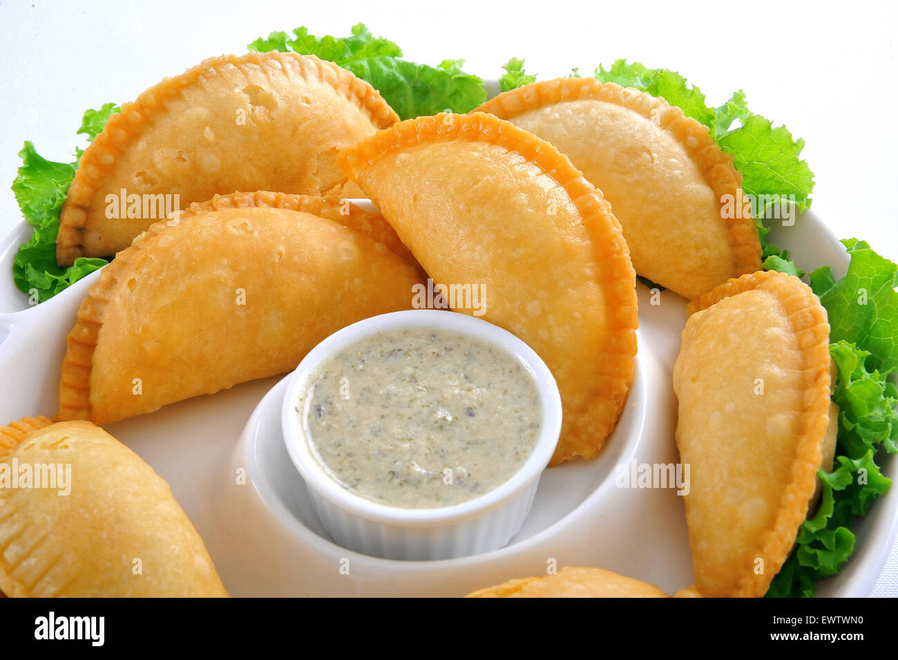 Samosa di pollo Foto Stock