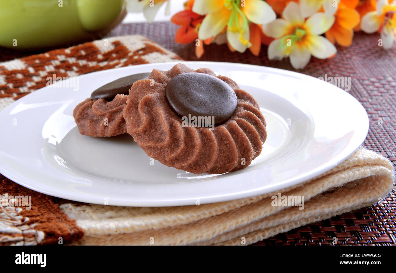 Crema di cioccolato biscotti-5 Foto Stock