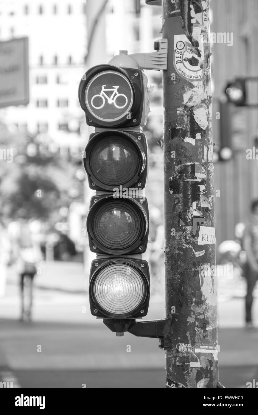 Artistico luci traffico Berlino Germania Foto Stock