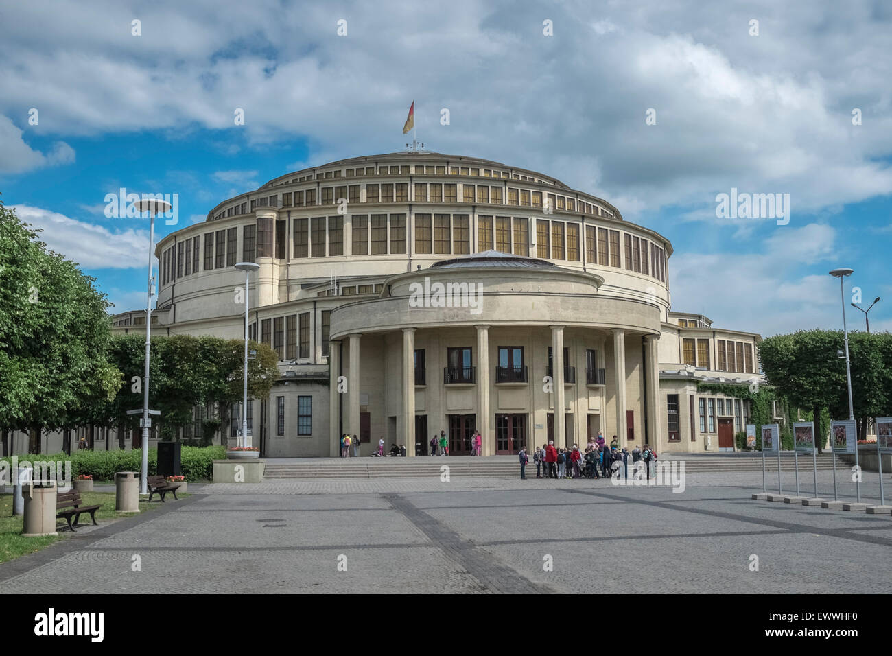 Centennial Hall, Wroclaw, Polonia. Un sito Patrimonio Mondiale dell'UNESCO. Foto Stock