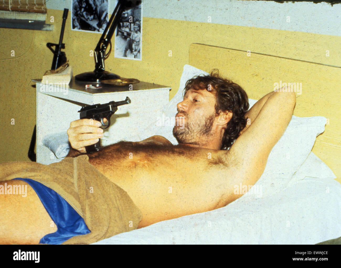BEE GEES Barry Gibb rilassante durante un tour in Australia circa 1968 Foto Stock