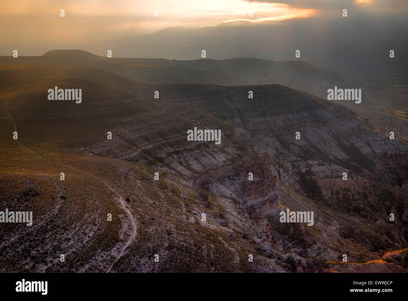 Sunrise in Cappadocia, Anatolia, Turchia Foto Stock