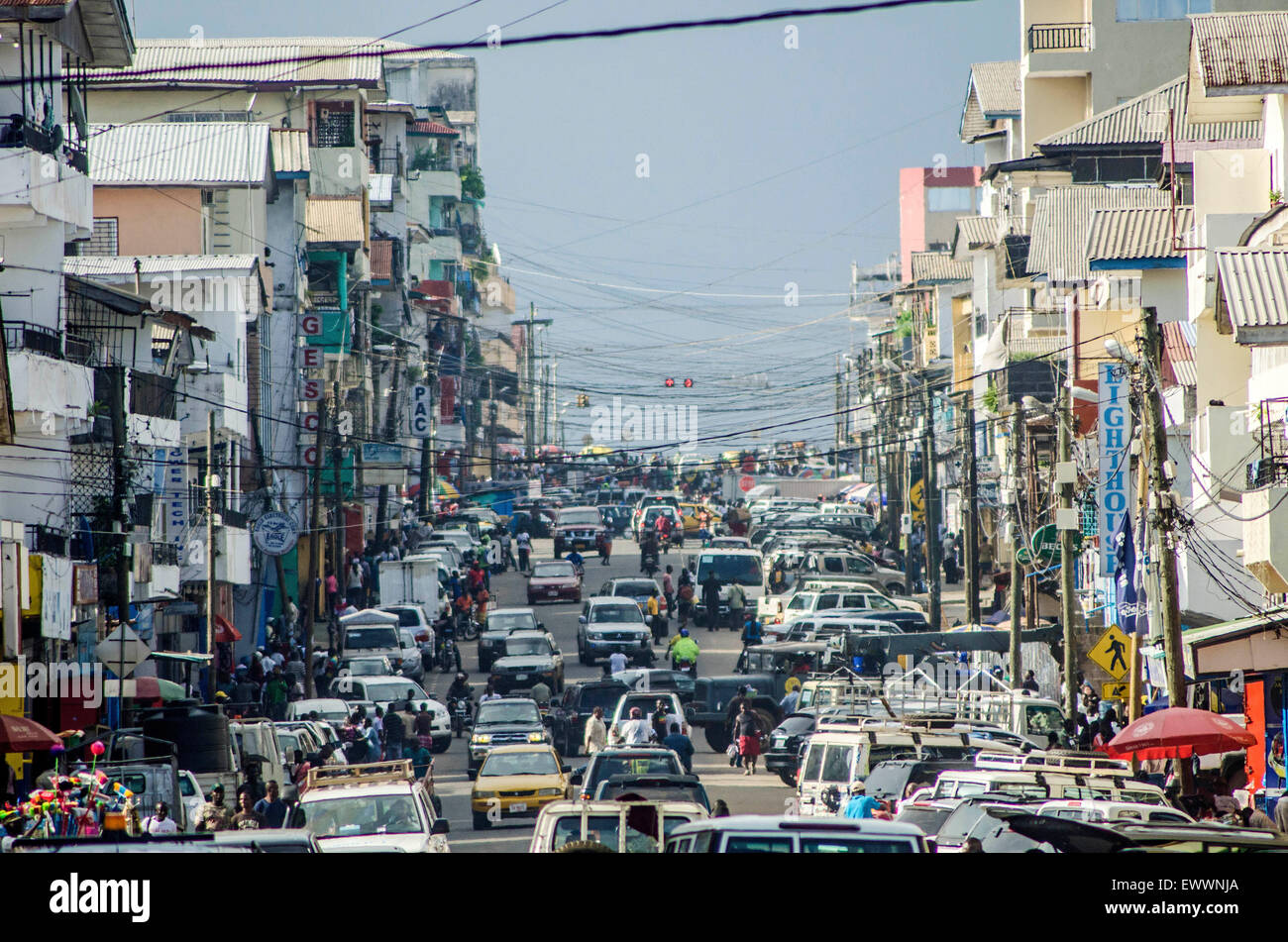 Randall Street, Central Monrovia, Liberia Foto Stock