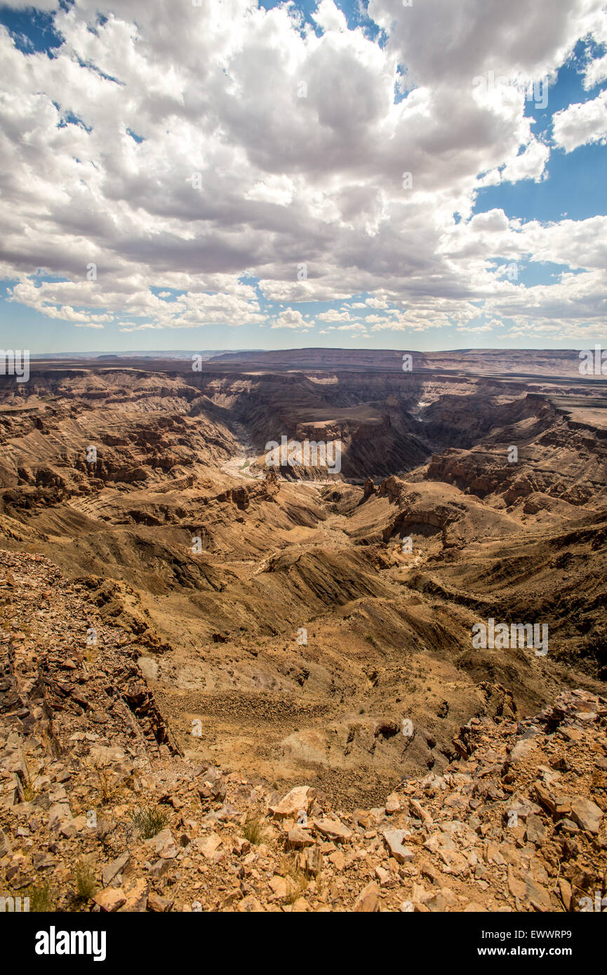 Hobas, Namibia, Africa - Fish River Canyon, il più grande canyon in Africa. Parte del ?Ai-?Ais/Richtersveld Parco transfrontaliero Foto Stock