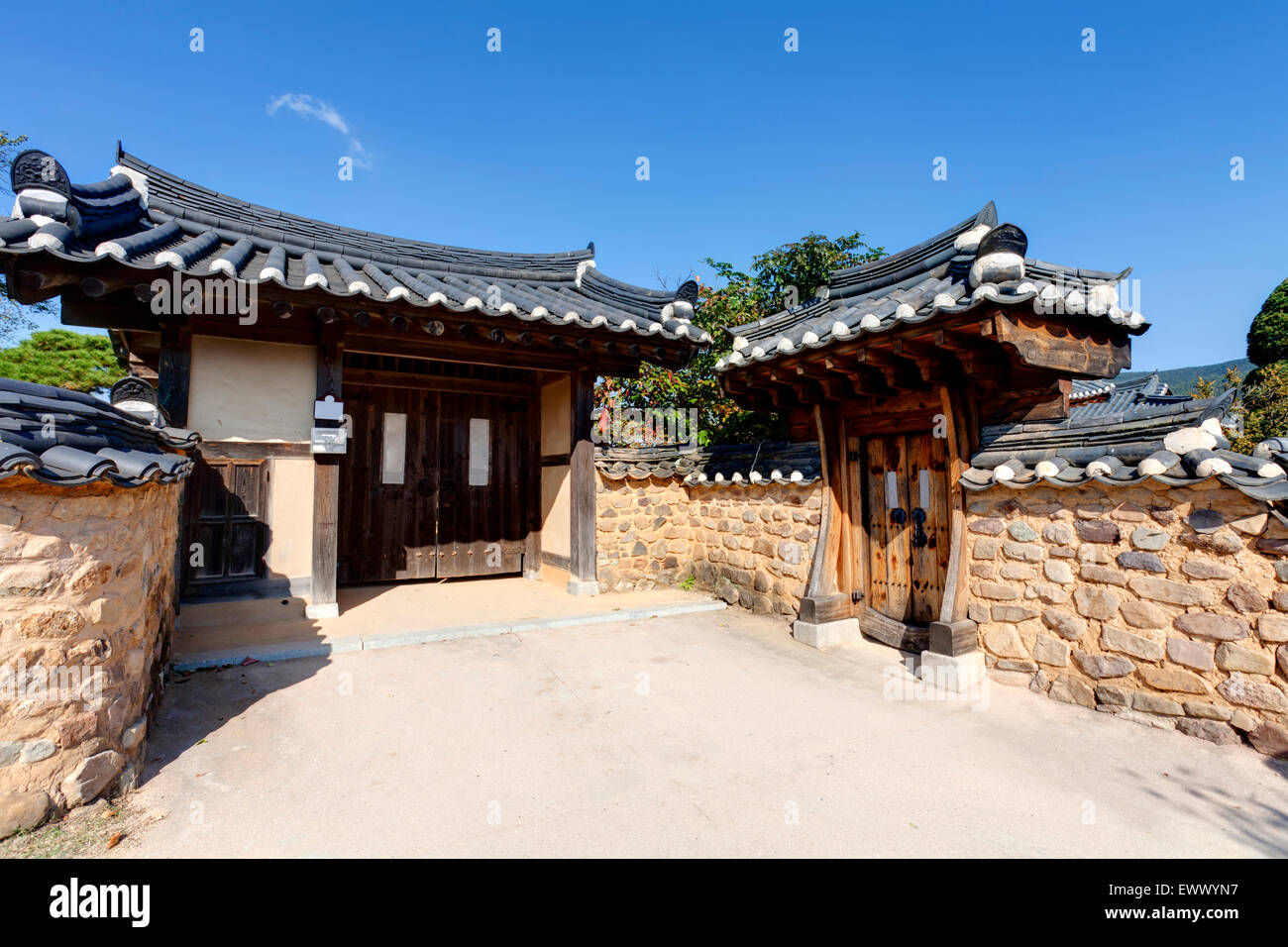 Casa Coreana tradizionale , Andong, Corea del Sud Foto Stock