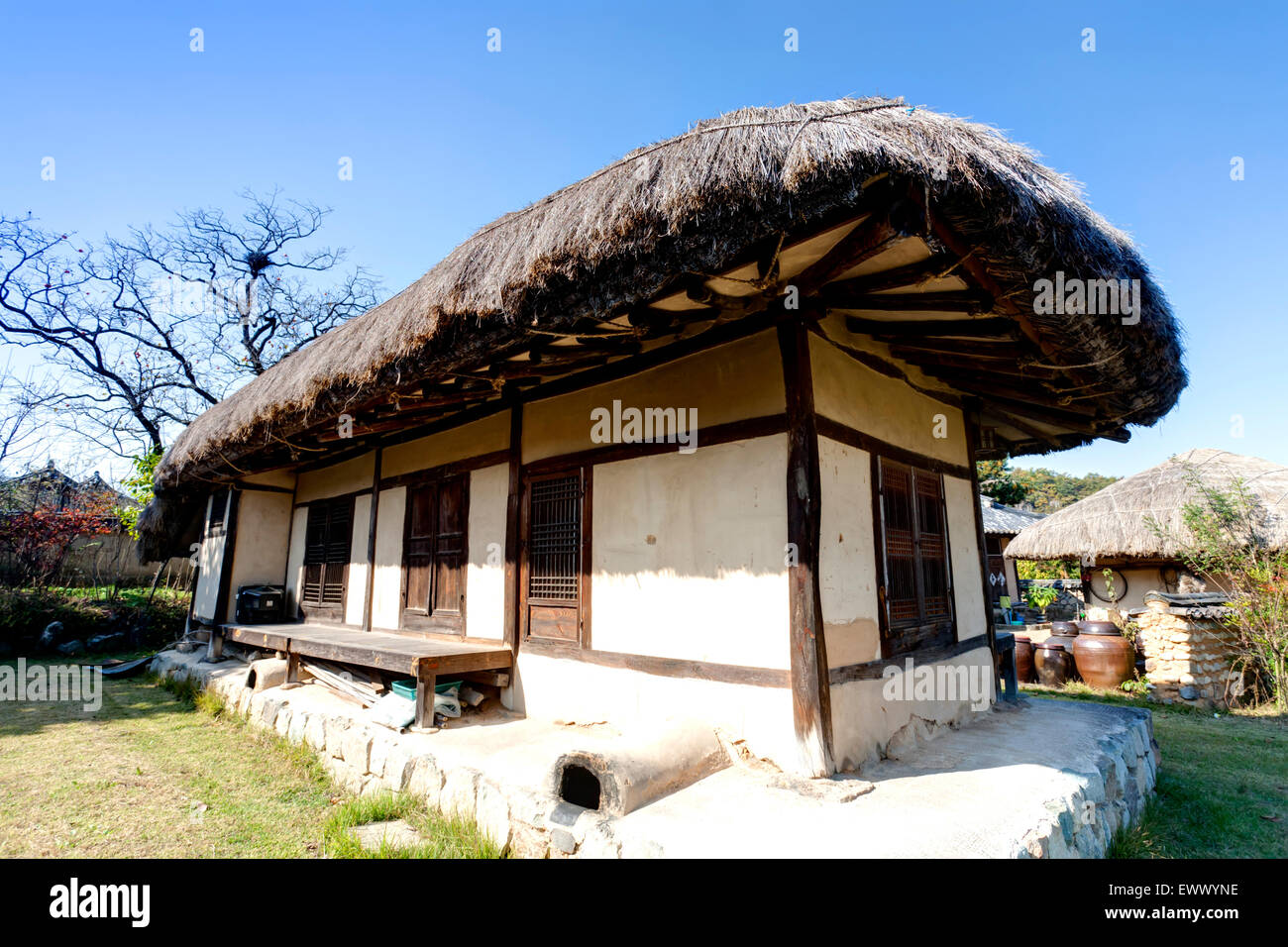 Casa Coreana tradizionale , Andong, Corea del Sud Foto Stock