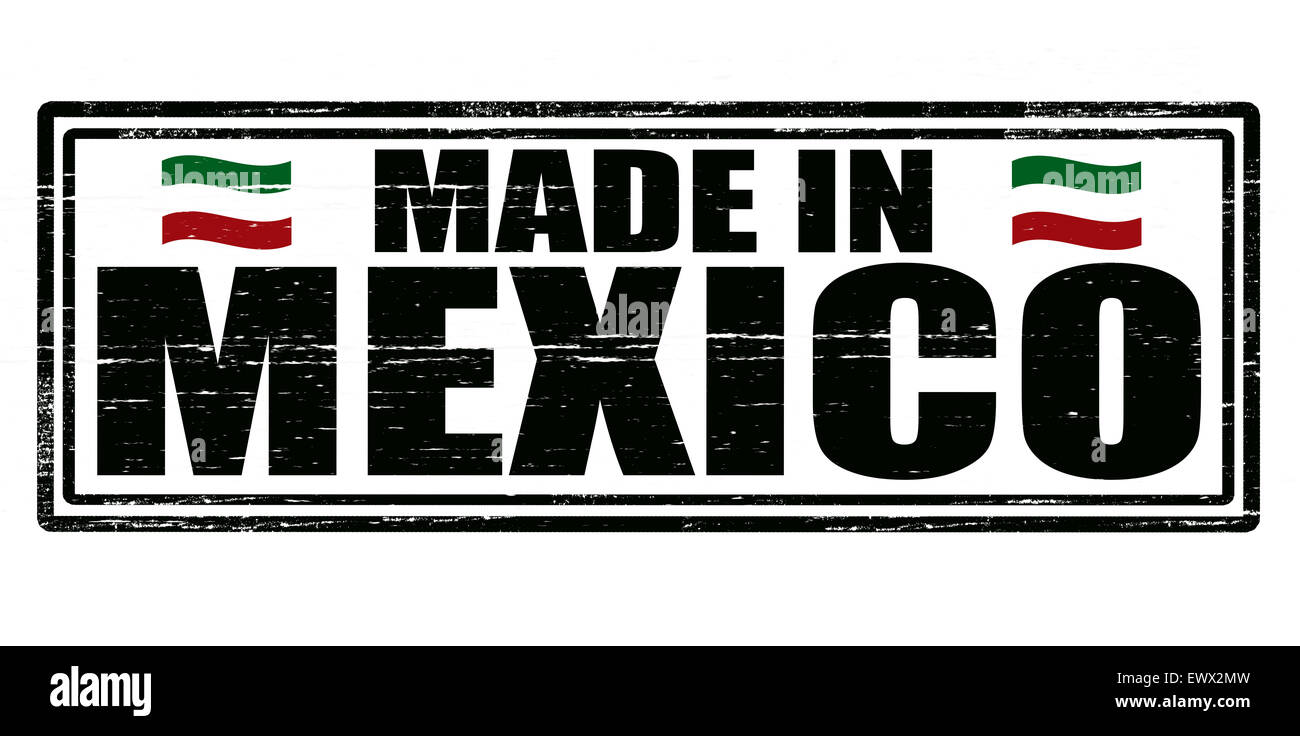 Timbro con testo realizzato in Messico all'interno, illustrazione Foto Stock