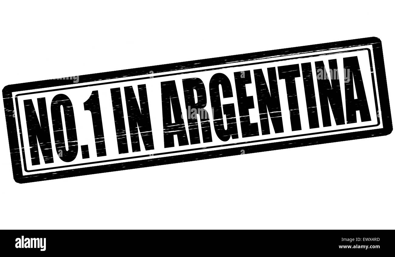 Timbro con testo nessuno in Argentina all'interno, illustrazione Foto Stock