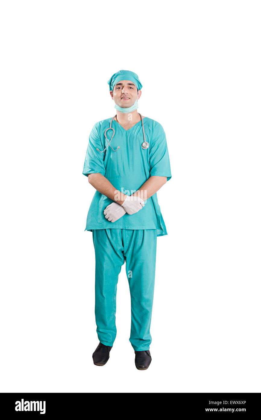 1 chirurgo indiano uomo medico pongono permanente Foto Stock