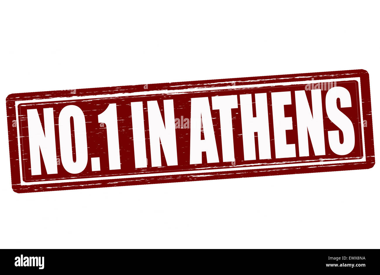 Timbro con testo nessuno nella illustrazione di Atene Foto Stock