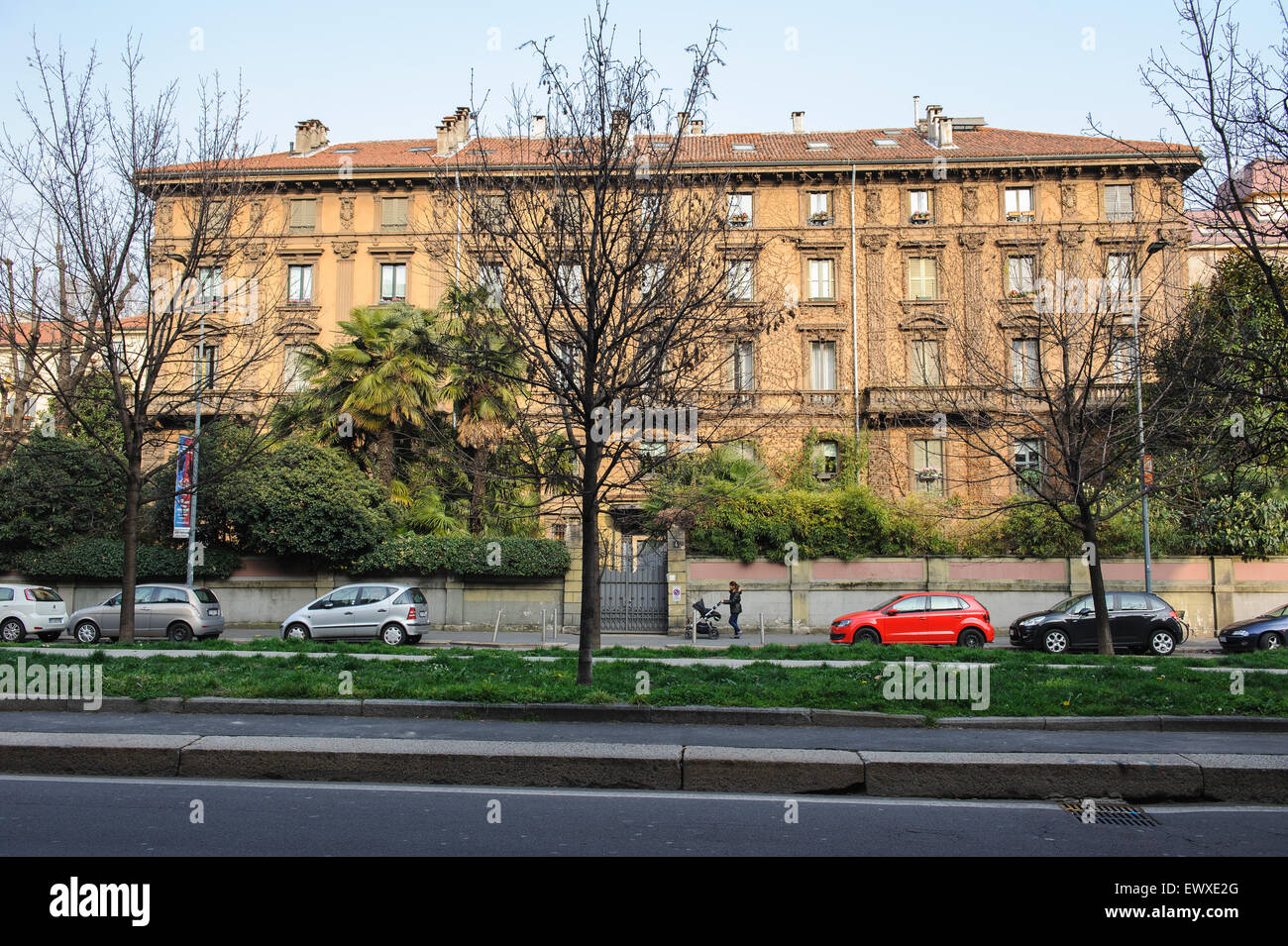 Milano, Italia - 20 Marzo 2015: per le strade della città. Foto Stock