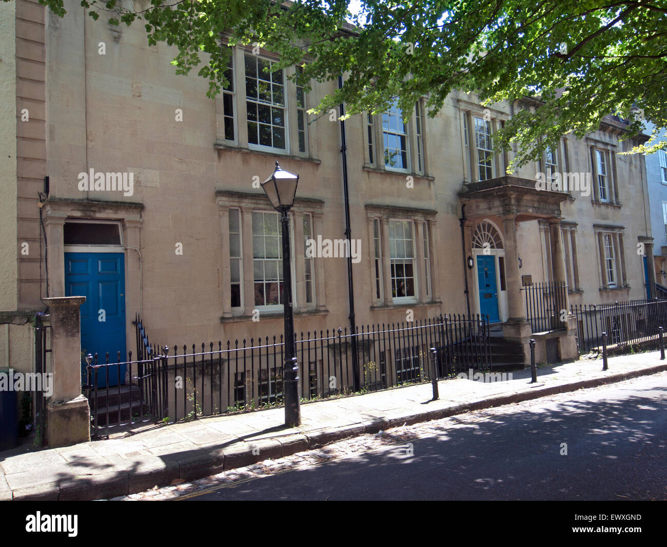 Le belle case della zona di Clifton, a Bristol, Inghilterra Foto Stock