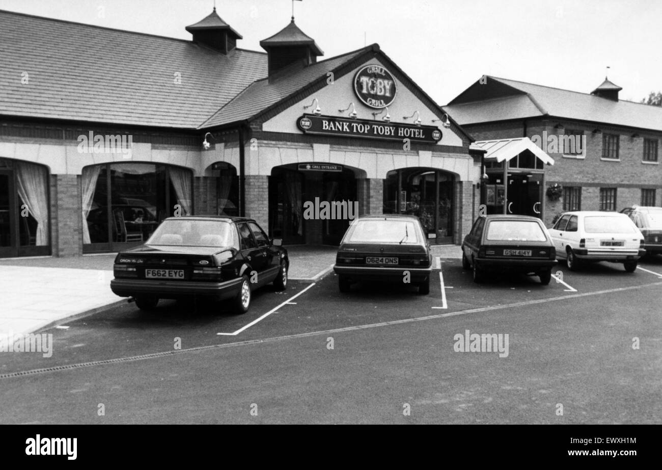 Banca Top Toby Hotel, Public House, Ponteland Road, Newcastle, 1 agosto 1988. Foto Stock