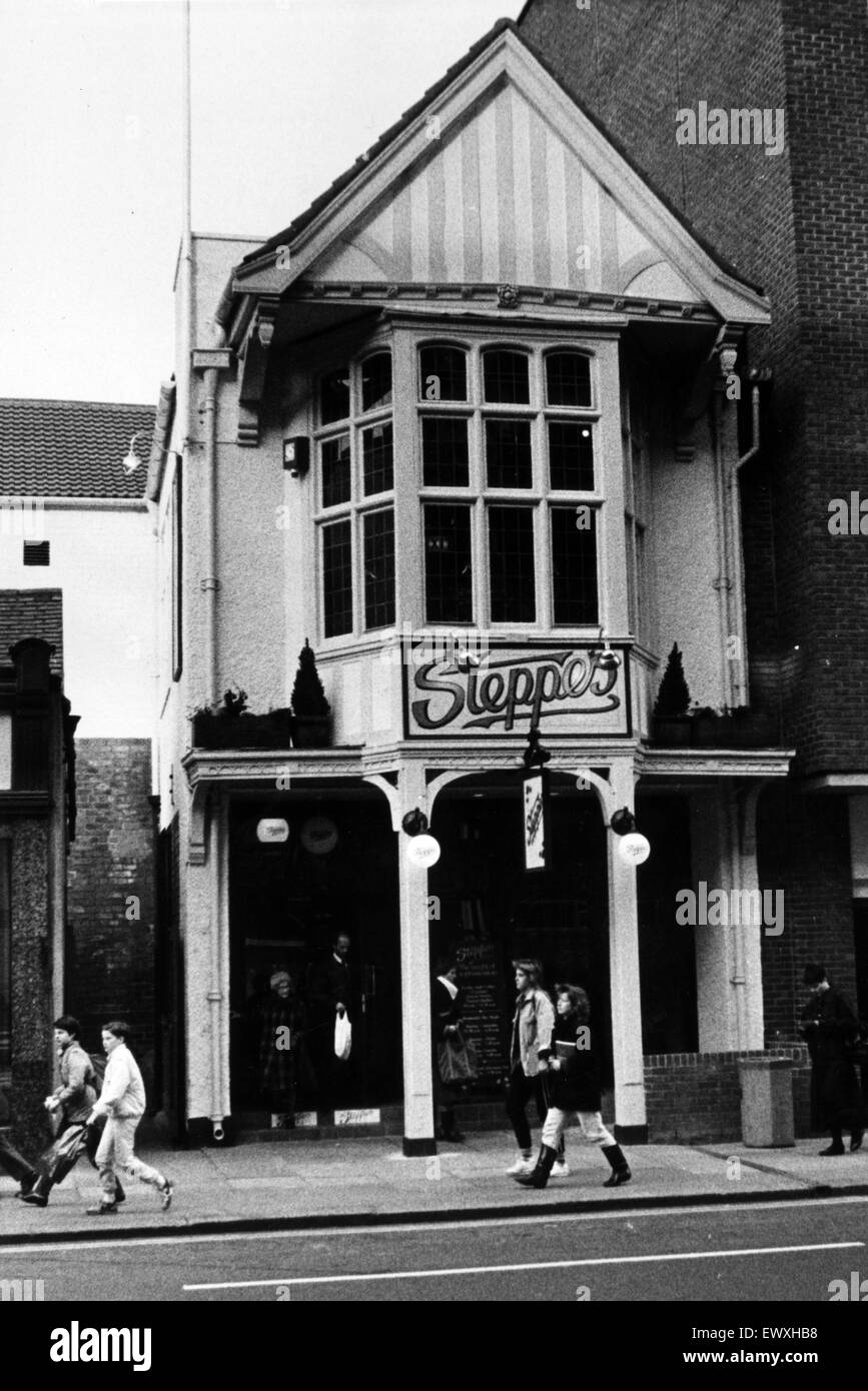 Steppe, Public House, Northumberland Road, Newcastle, 19 febbraio 1988. Foto Stock