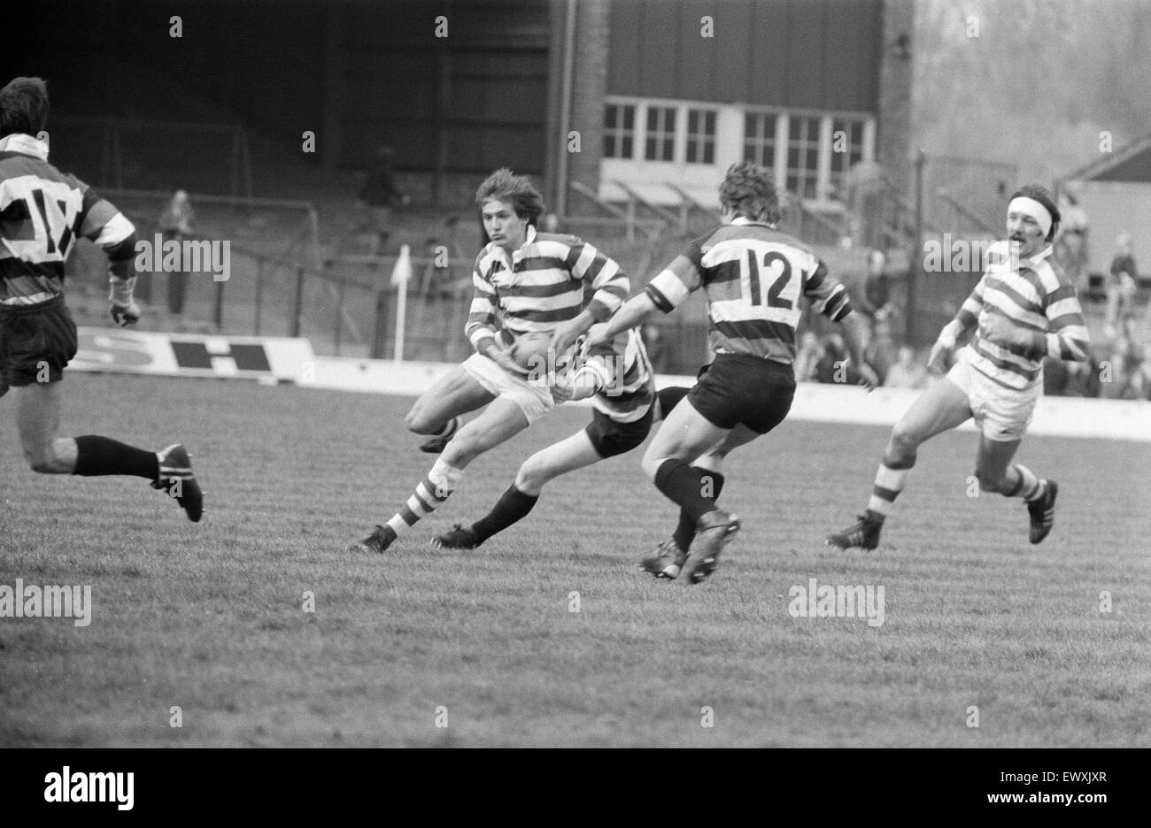 Southampton 27-11 Waterloo, Rugby, John Player Cup match finale a Twickenham Stadium, sabato 10 aprile 1977. Foto Stock