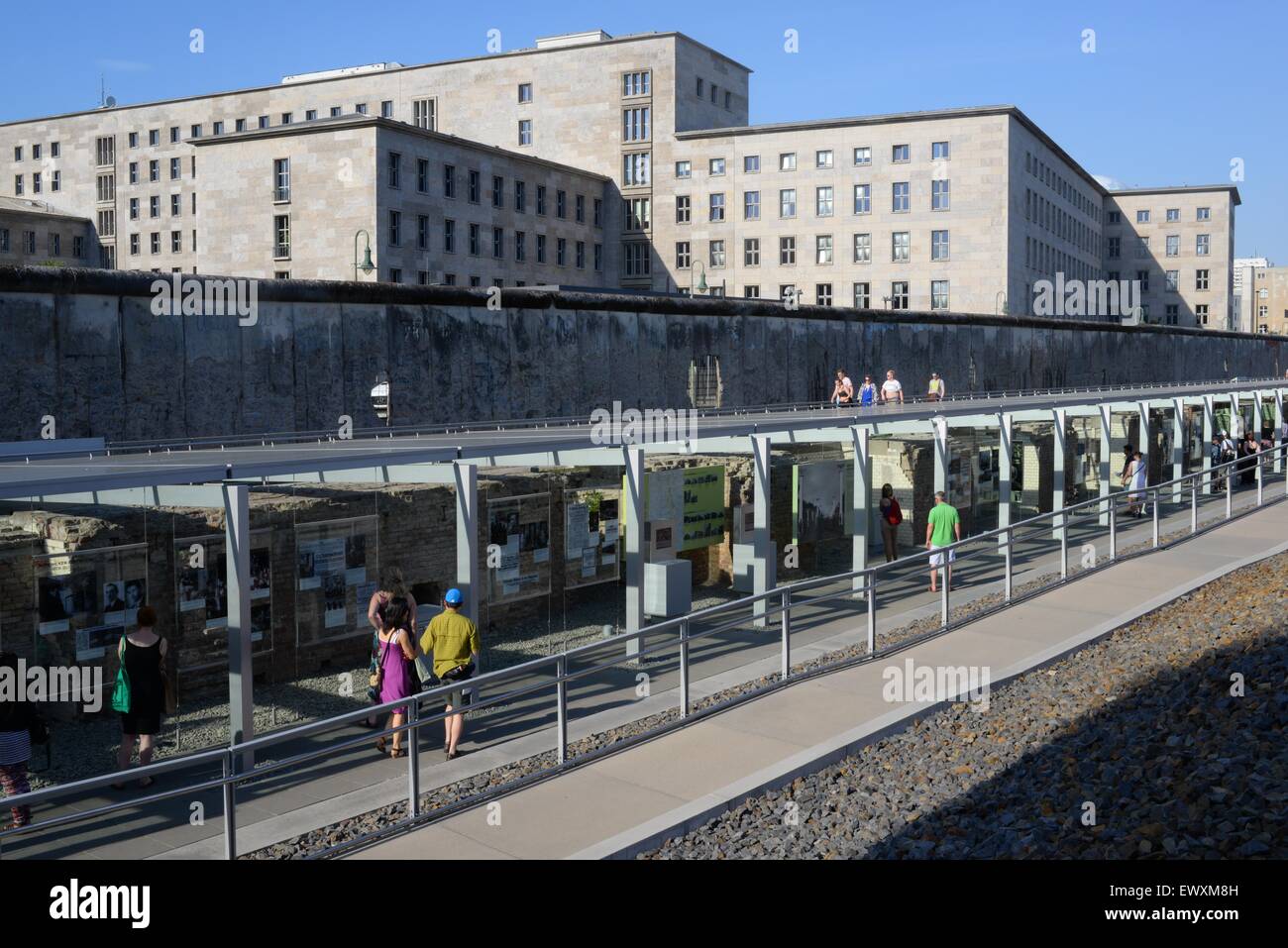 Topografia della mostra commemorativa dell'olocausto del terrore, Berlino, Germania Foto Stock