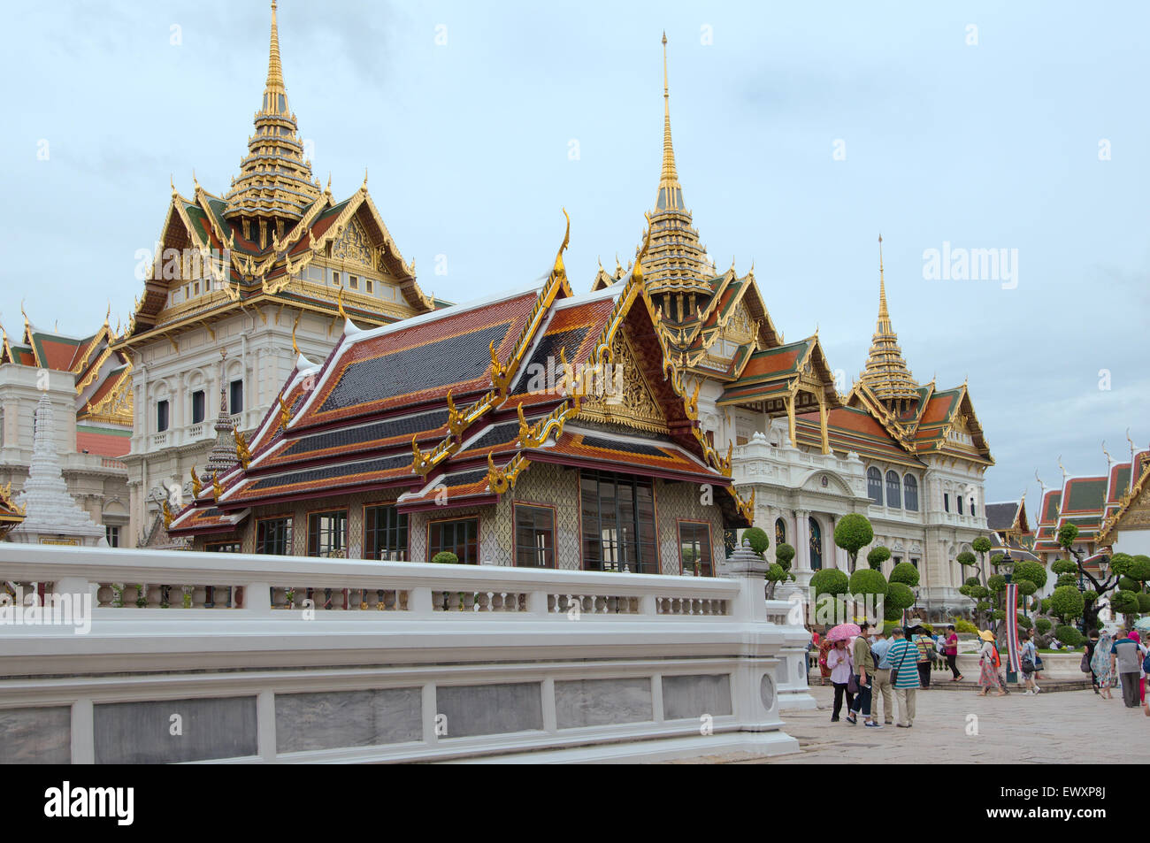 Chakri Maha Prasat al Grand Palace, - Phra Borom Maha Ratcha Wang, Bangkok, Thailandia Foto Stock