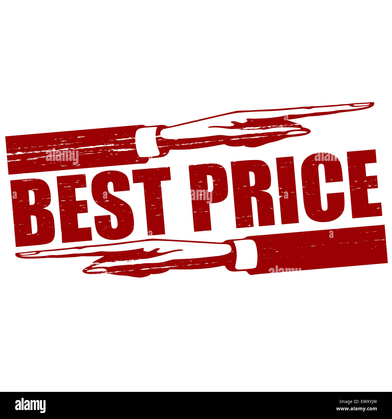 Timbro con testo miglior prezzo interno, illustrazione Foto Stock