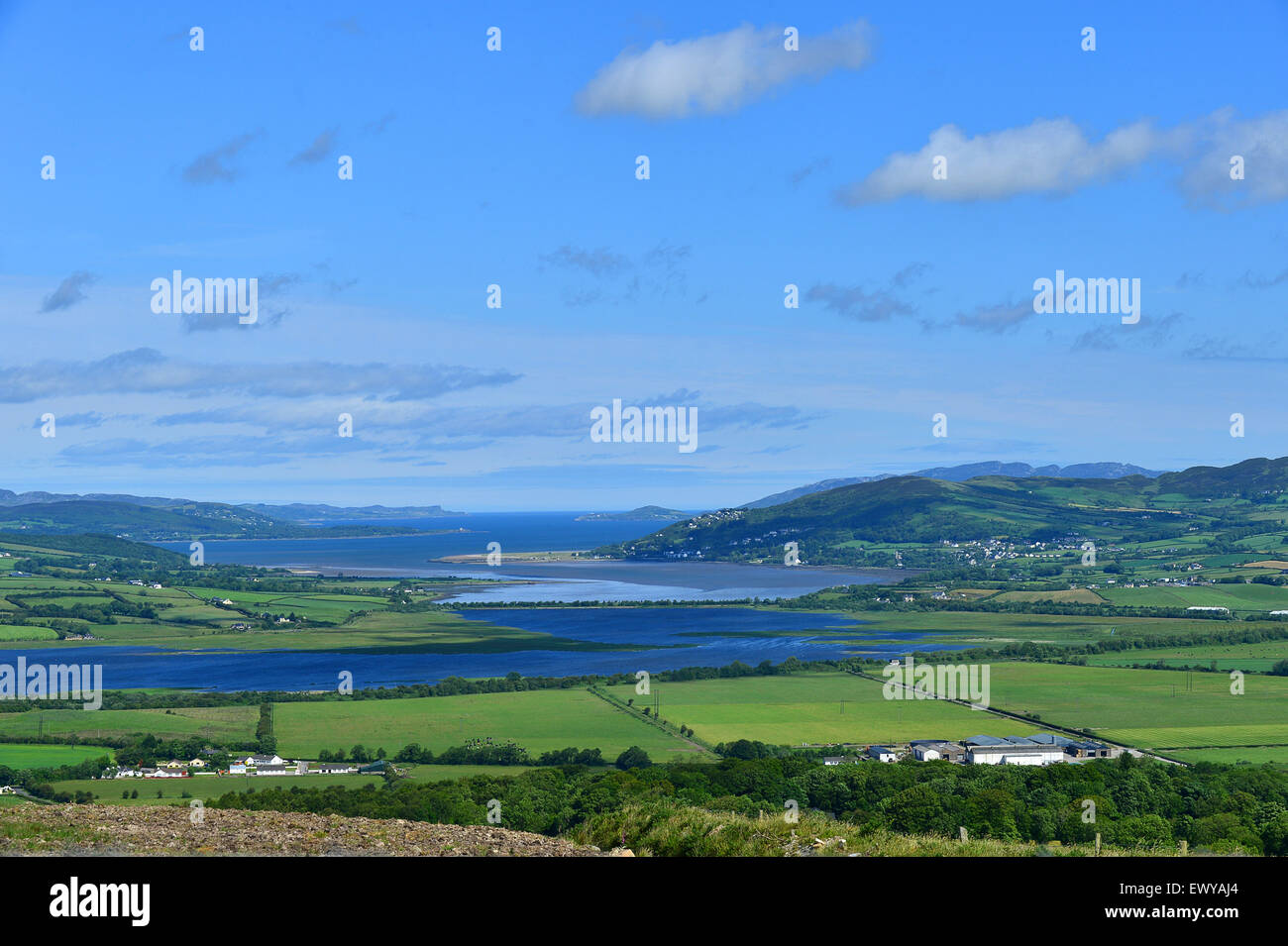 La Penisola di Inishowen e Lough Swilly, Donegal, Irlanda Foto Stock