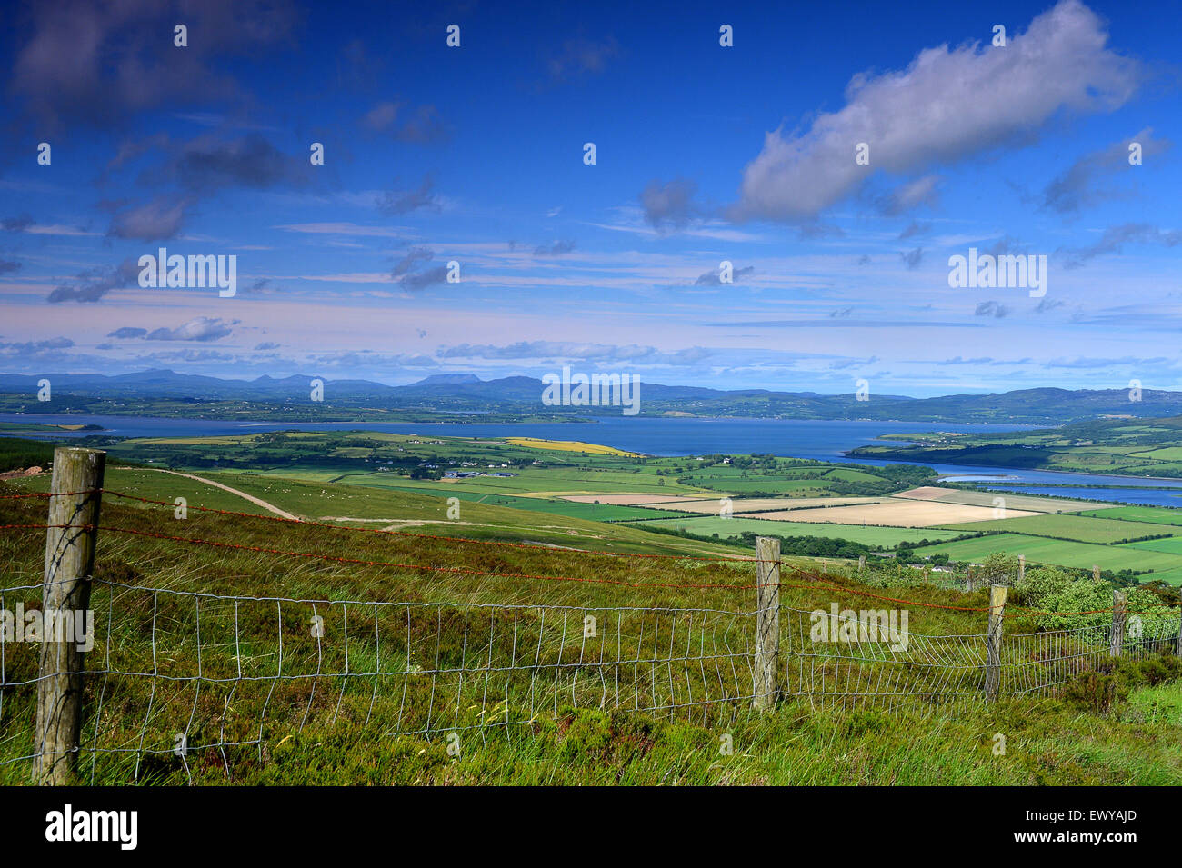 La Penisola di Inishowen e Lough Swilly, Donegal, Irlanda Foto Stock