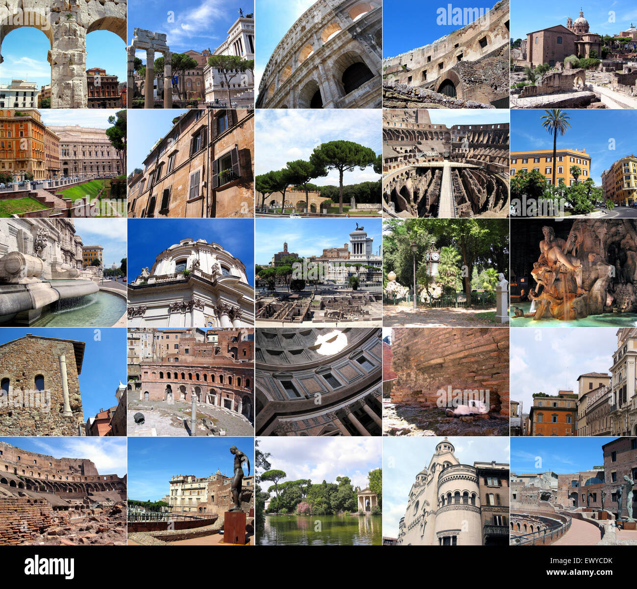 Collage di Roma, Italia Foto Stock