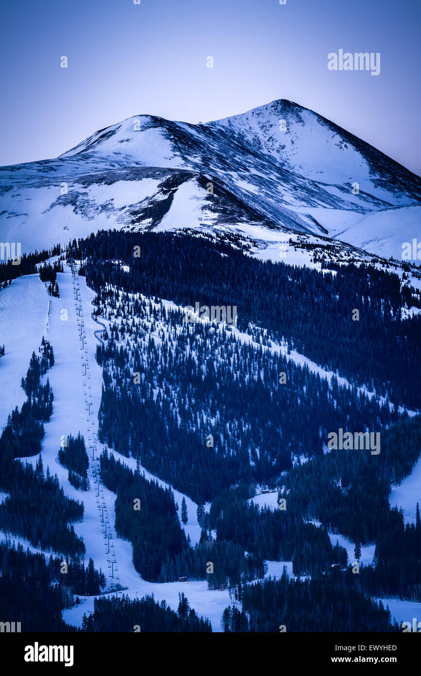 Ski lift, Breckenridge, Colorado, STATI UNITI D'AMERICA Foto Stock