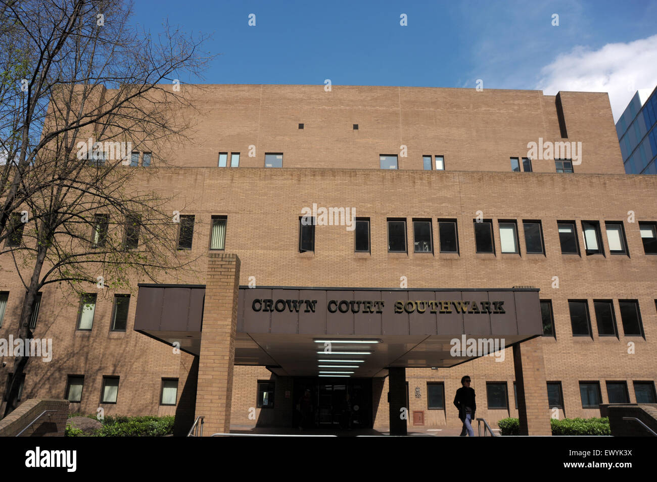 Londra, UK, 10 aprile 2014,Crown Court,Southwark,comunemente noto come Southwark Crown Court,è uno di tre giudici corona London SE1 area cap,lungo con Inner London Crown Court Blackfriars Crown Court. Foto Stock