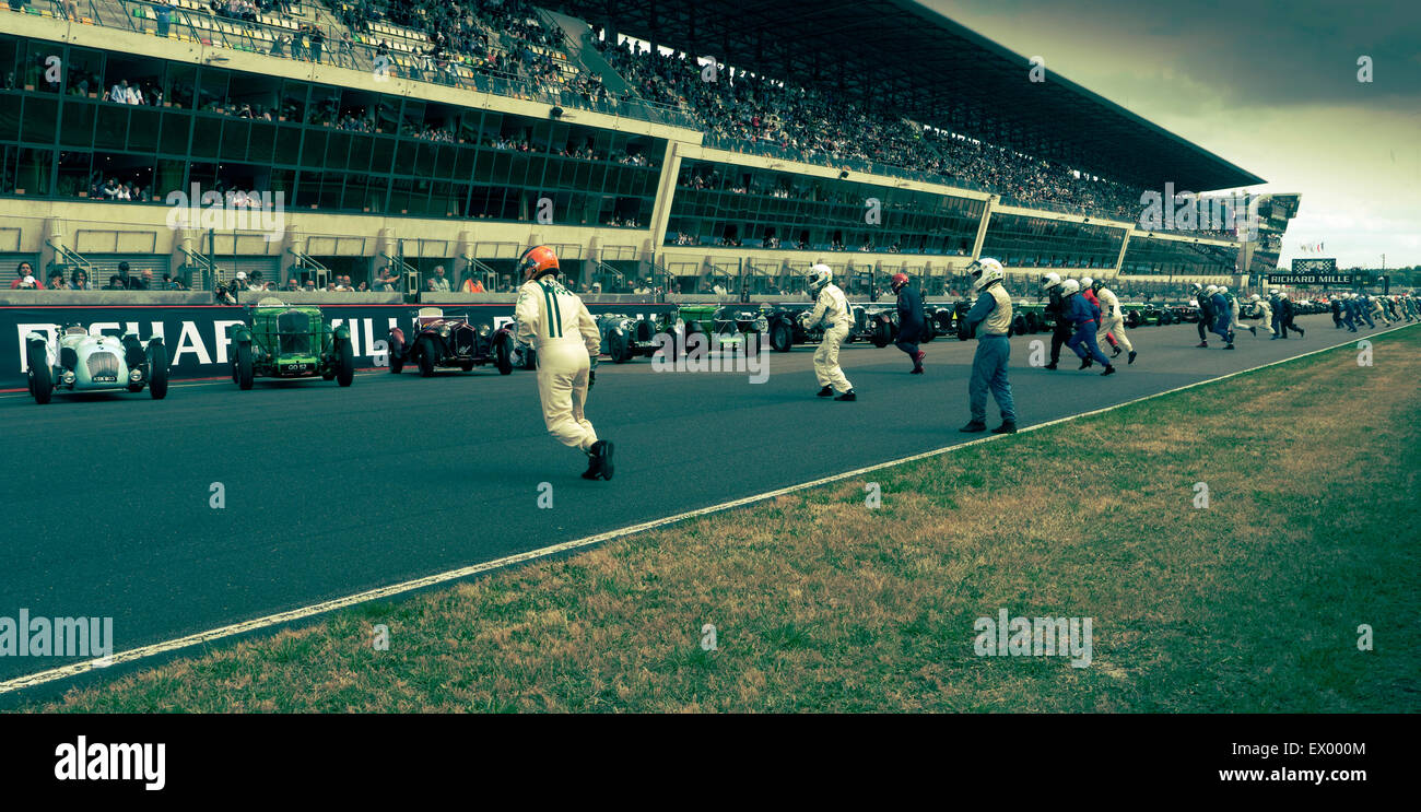 Inizio della classica gara di Le Mans 2014 Foto Stock