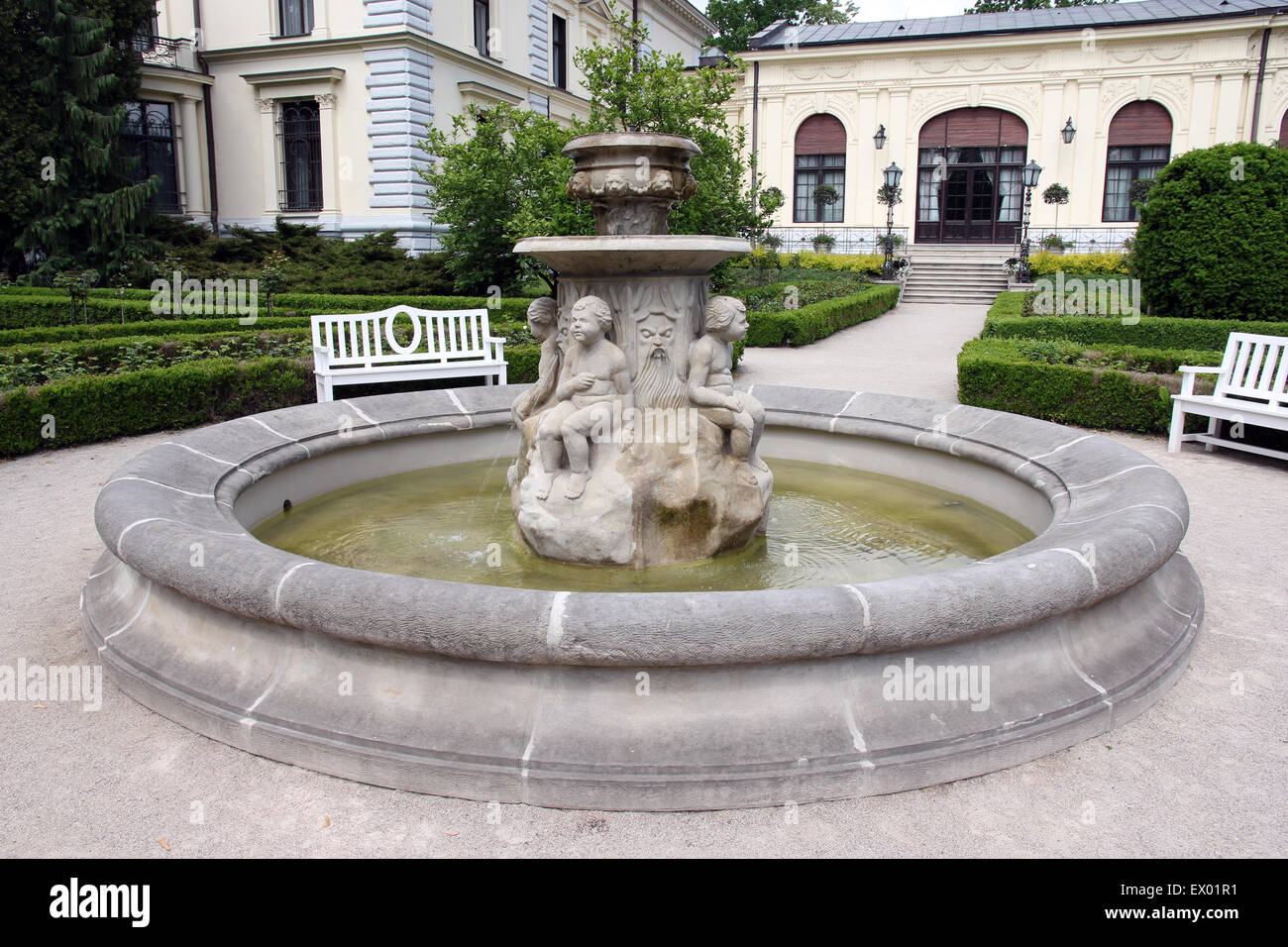 Księży Młyn Edward Herbst Palace Lodz Polonia Foto Stock