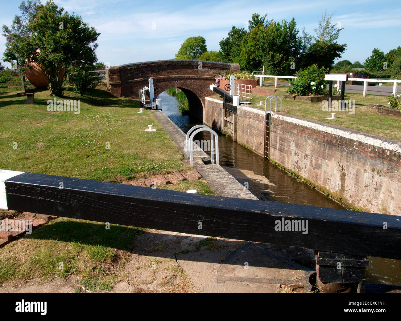 Maggiore Maunsel serratura 6 sulla Bridgwater e Canal a Taunton, Somerset, Regno Unito Foto Stock