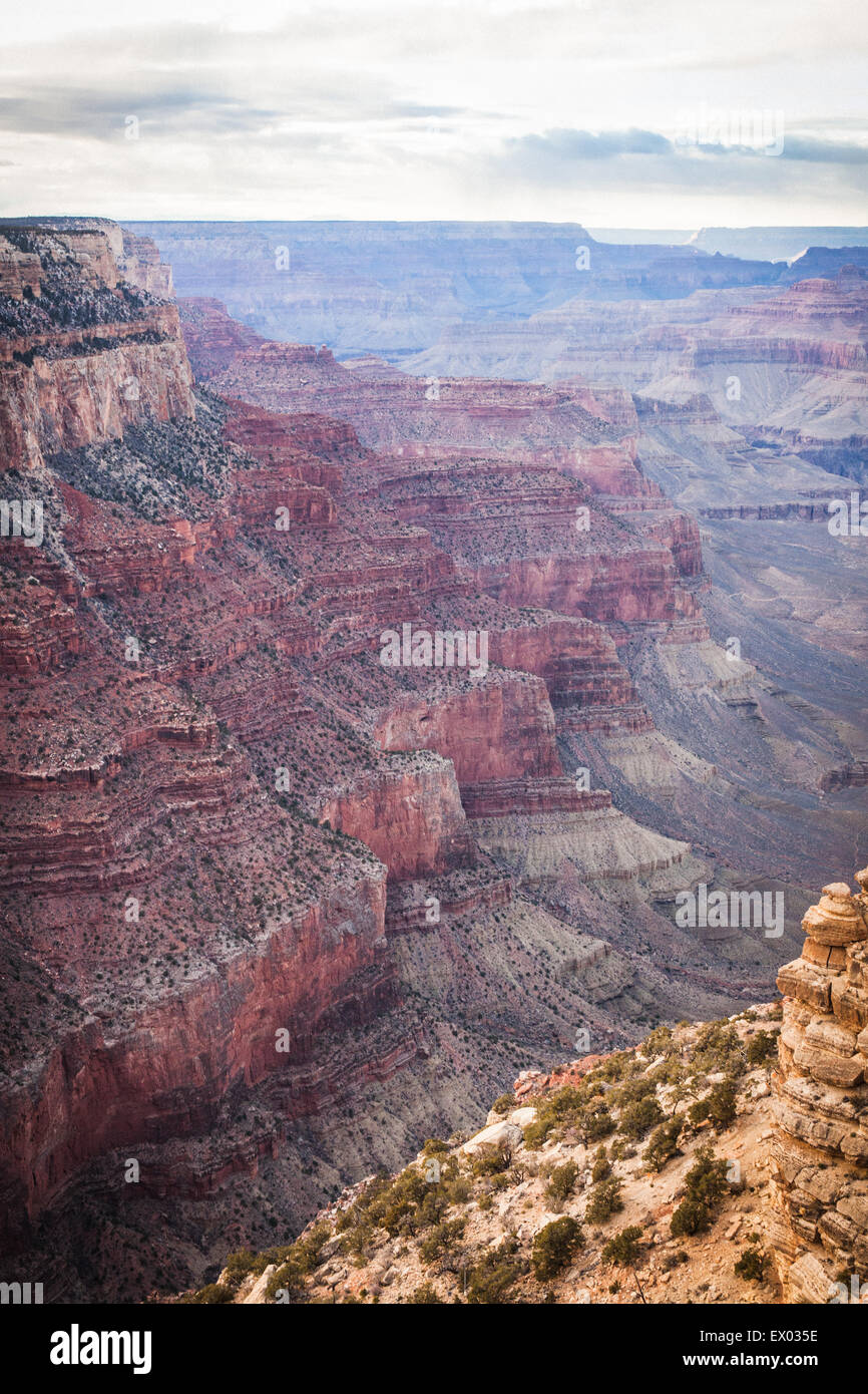 Vista della valle nel Grand Canyon, Arizona, Stati Uniti d'America Foto Stock