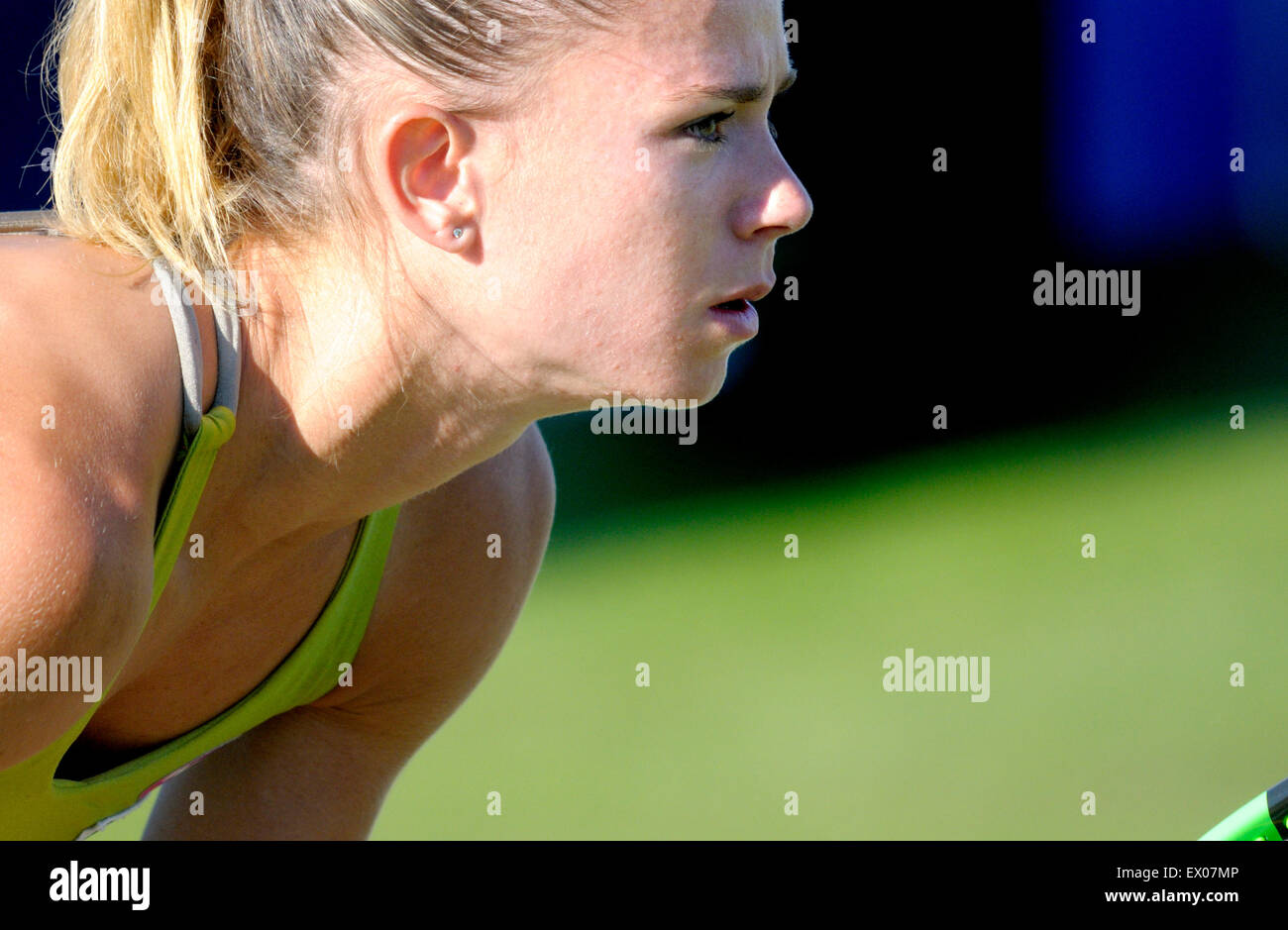 Camila Giorgi (Italia) giocando il Aegon International a Eastbourne, 2015 Foto Stock