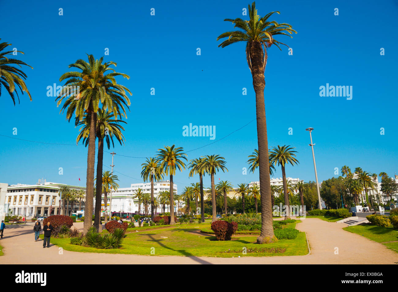 Luogo di Mohammed V, Ville Nouvelle, Casablanca, costa atlantica, Marocco, Africa settentrionale Foto Stock