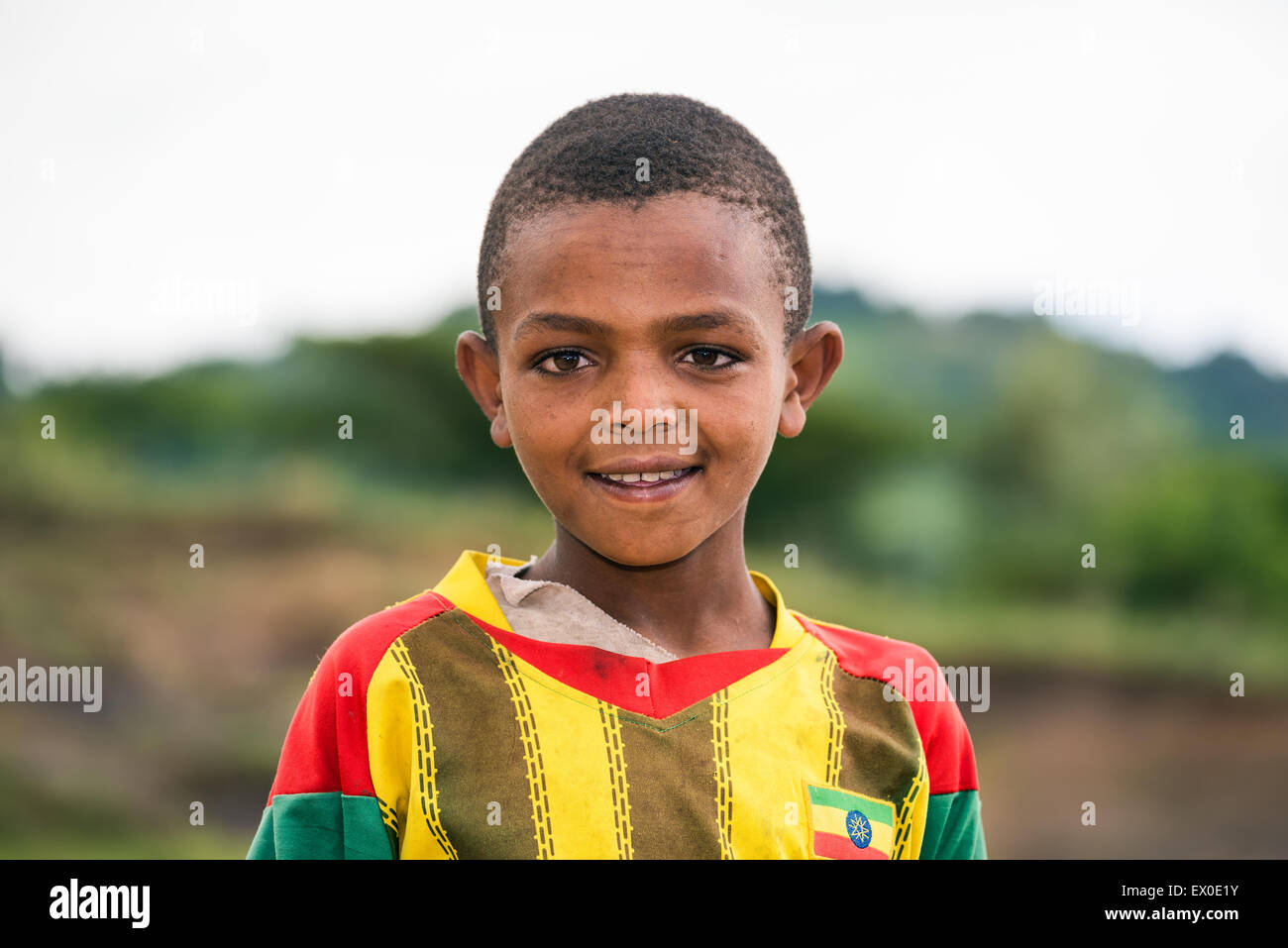 Giovane ragazzo etiope Foto Stock