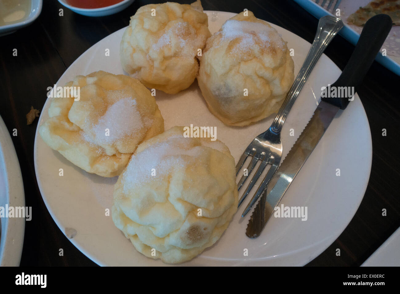 Fagioli rossi bun fritte deserto cinese Foto Stock