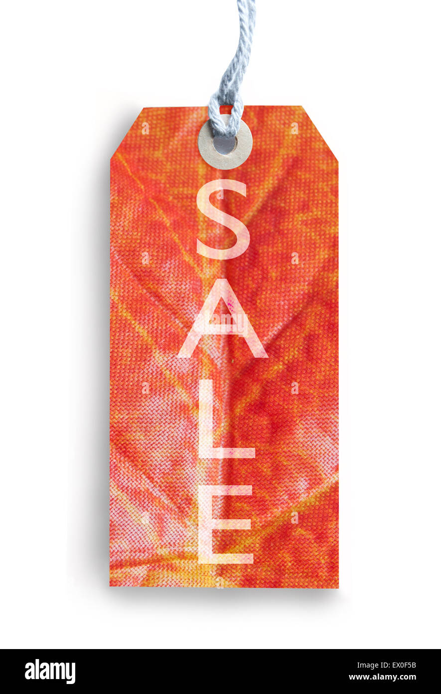 In autunno i tag di vendita su uno sfondo bianco Foto Stock