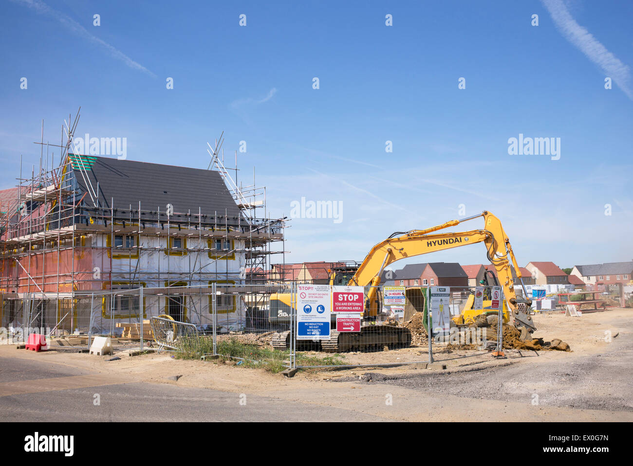 Casa di nuova costruzione in Kingsmere, Bicester, Oxfordshire, Inghilterra Foto Stock