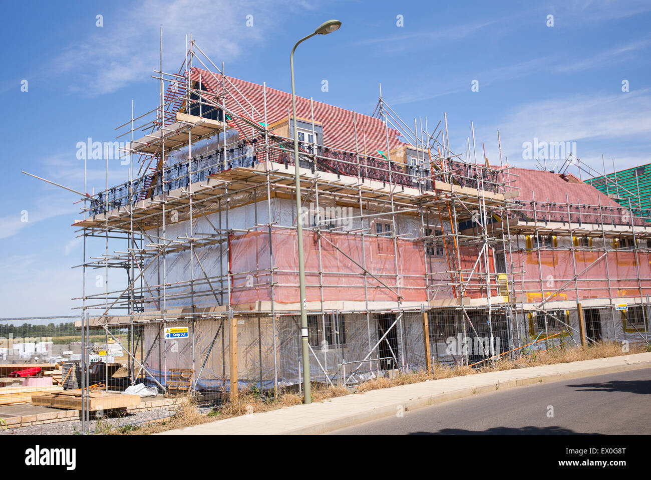 Casa di nuova costruzione in Kingsmere, Bicester, Oxfordshire, Inghilterra Foto Stock