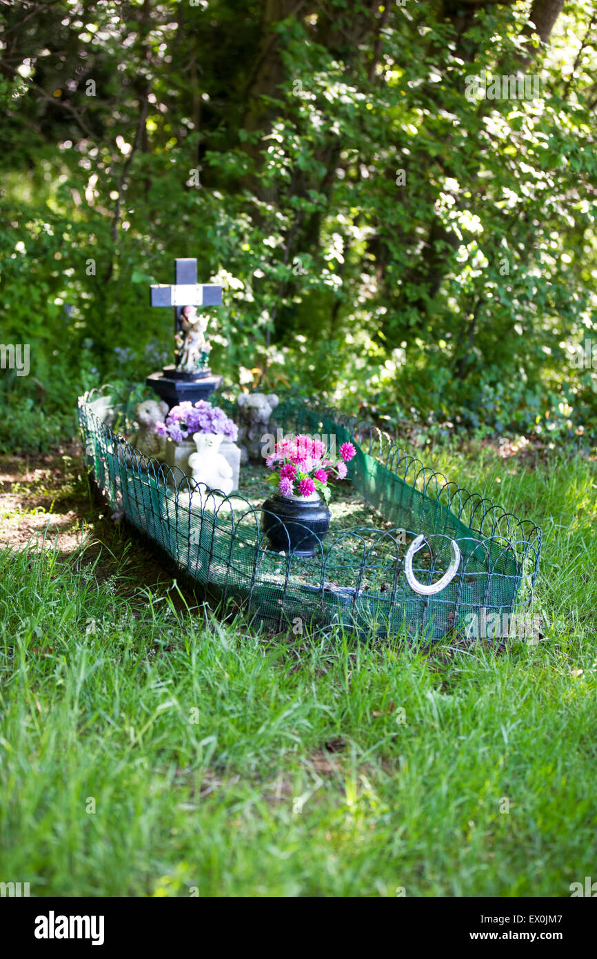 I ragazzi di zingaro grave, Suffolk, Newmarket, Regno Unito Foto Stock