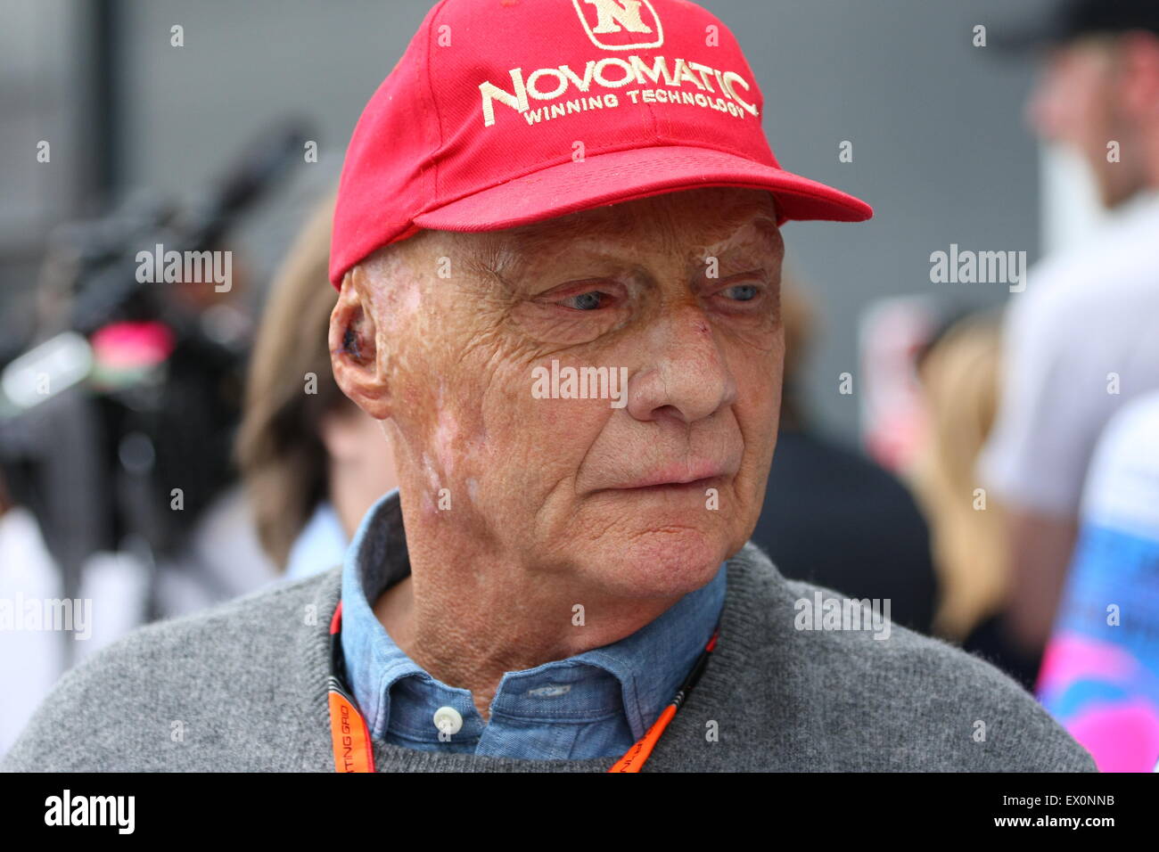 Niki Lauda iconico racing driver Mercedes e formula un boss Foto Stock