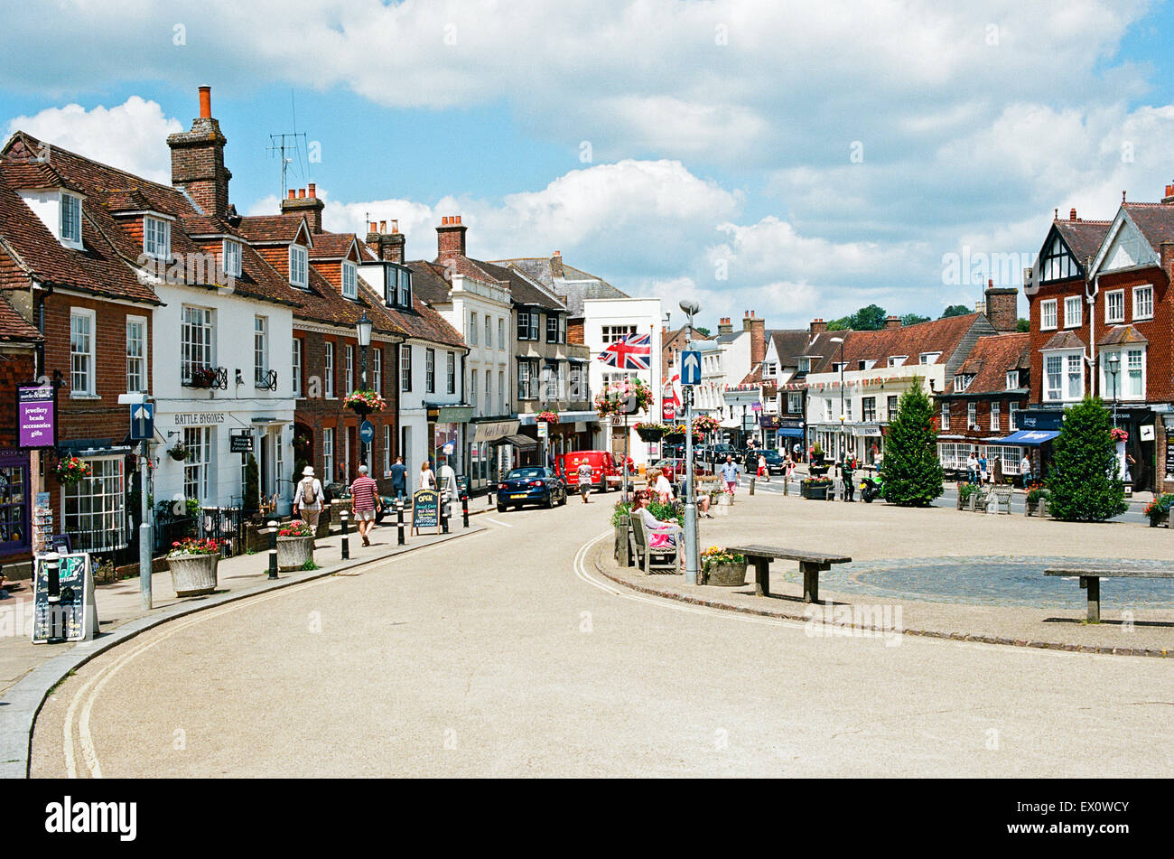 Centro città a Battle, East Sussex, vicino a Hastings, Regno Unito Foto ...