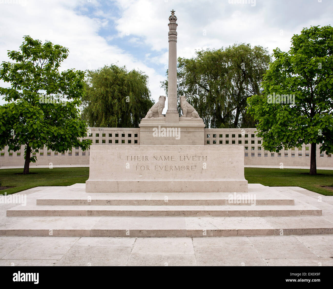 Il grande memoriale di guerra per la mancanza del corpo indiano a Neuve Chapelle, Francia Foto Stock