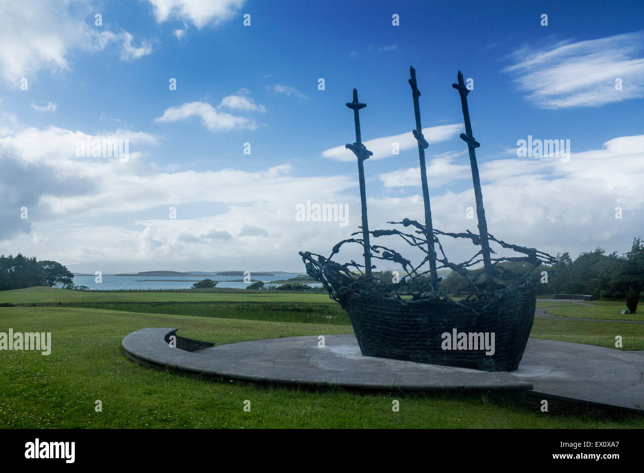 Carestia nazionale Memorial Murrisk Clew Bay County Mayo Eire Repubblica di Irlanda Foto Stock
